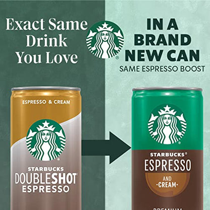Starbucks Espresso & Cream Light, 6.5 Fl Oz Cans (Pack of 12)