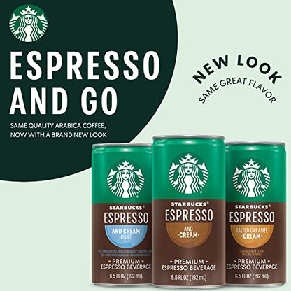Starbucks Espresso & Cream Light, 6.5 Fl Oz Cans (Pack of 12)